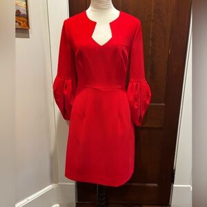 Trina Turk red crepe dress